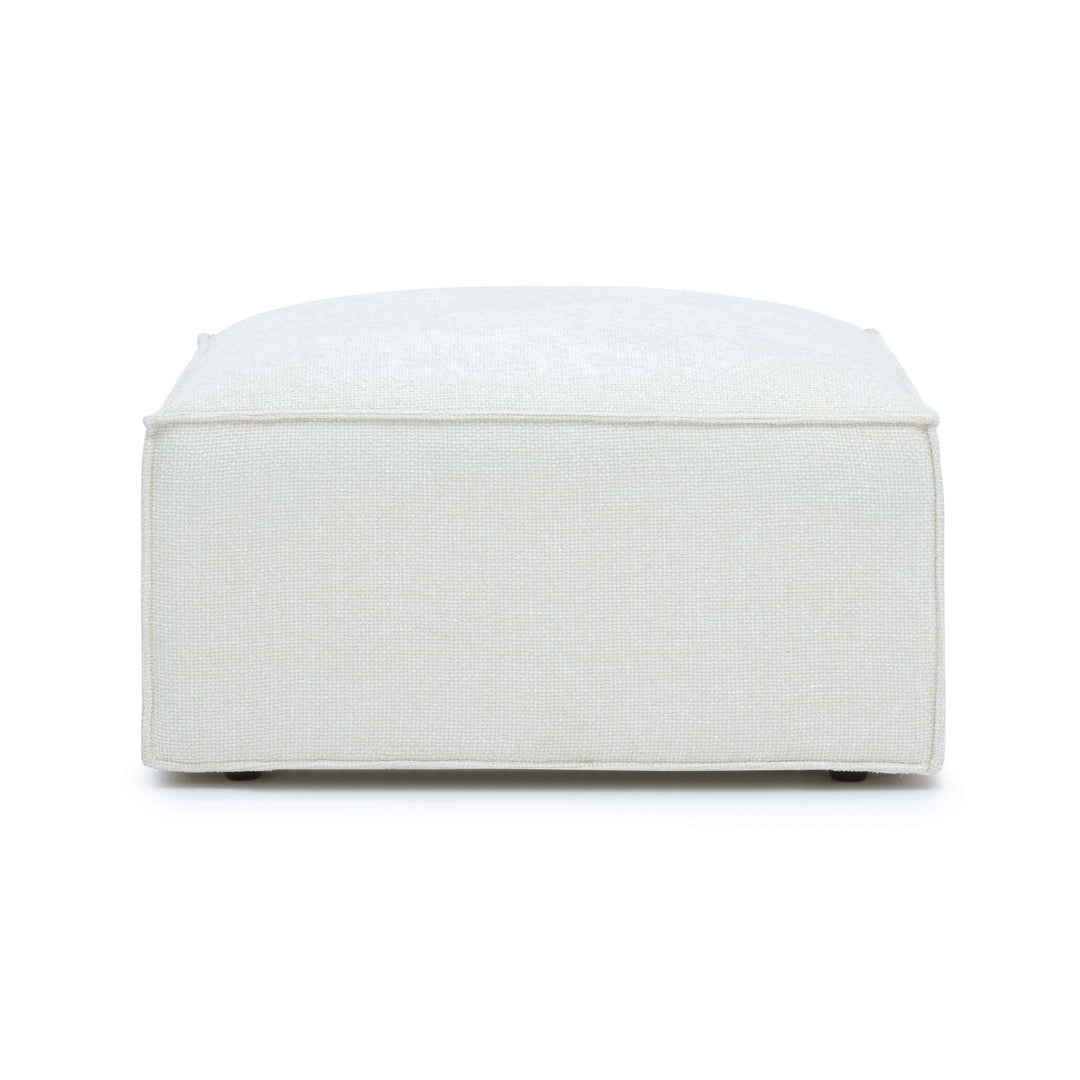 Mindy Performance Chenille Basketweave Ottoman