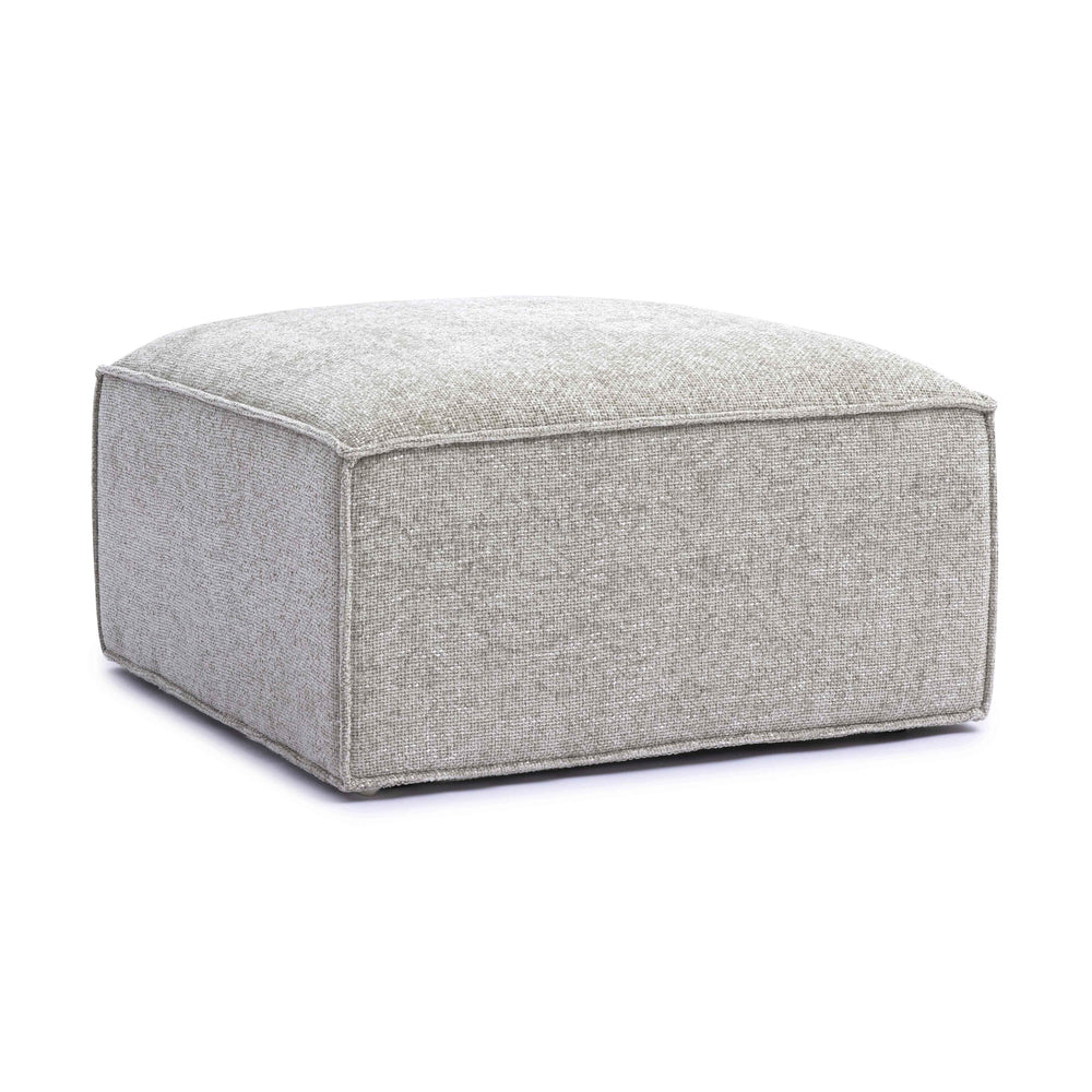 Mindy Performance Chenille Basketweave Ottoman