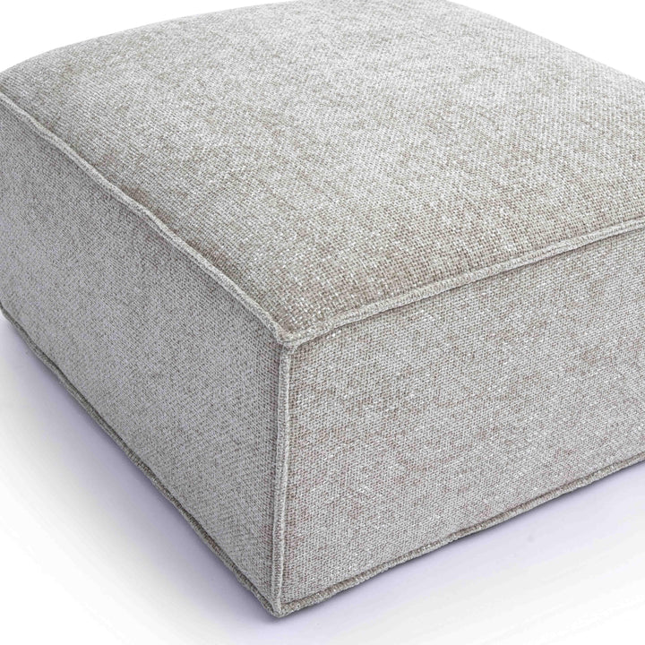Mindy Performance Chenille Basketweave Ottoman