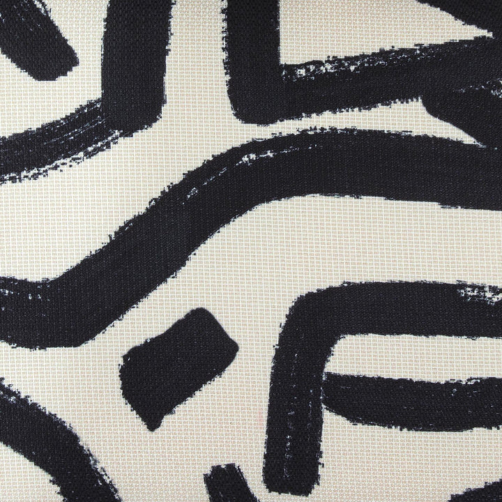 Pippa Black Brushstroke Print Contract Grade Accent Stool