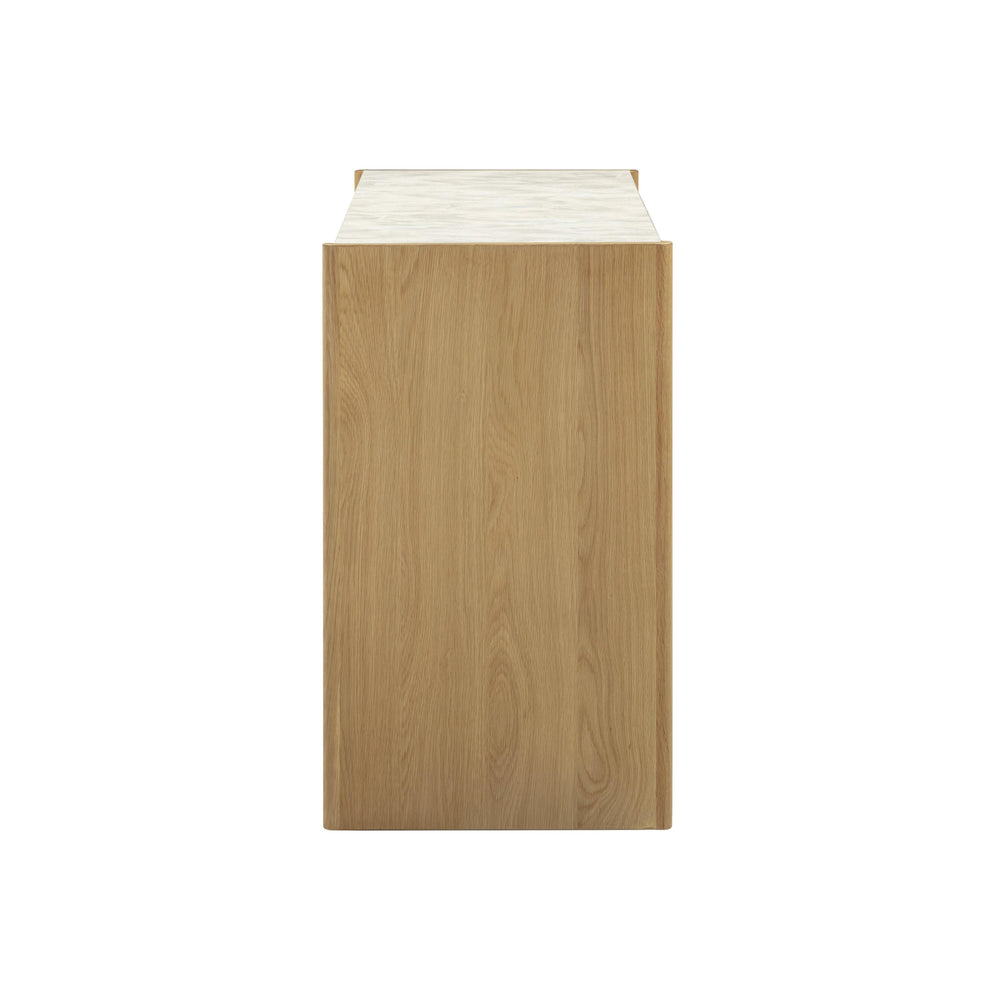 Paige 56" Natural Oak 2-Drawer Console Desk