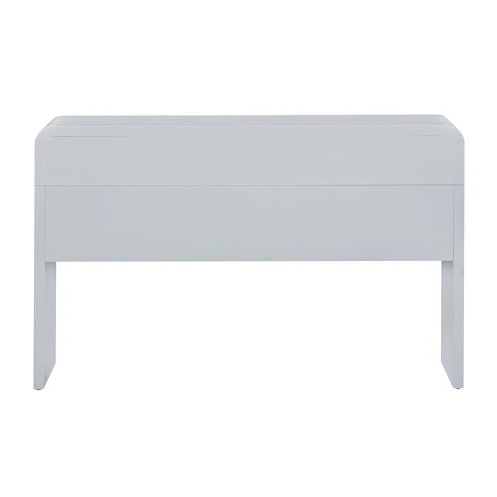Patty 48" Pastel Blue Rattan 2-Drawer Console Desk