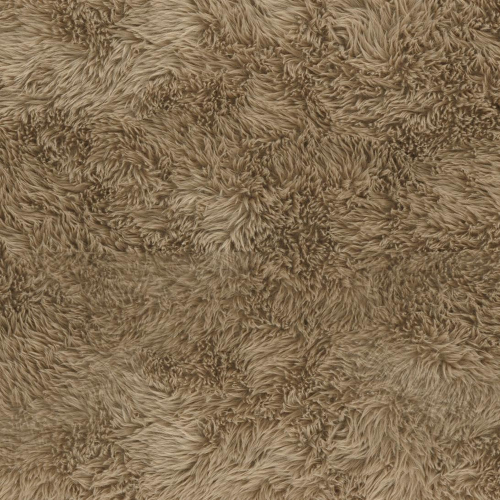 Ollie 56.5" Taupe Contract-Grade Straight Vegan Shearling Large Bench