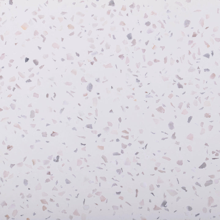 Terrazzo 27.5" Light Speckled Concrete Round Coffee Table
