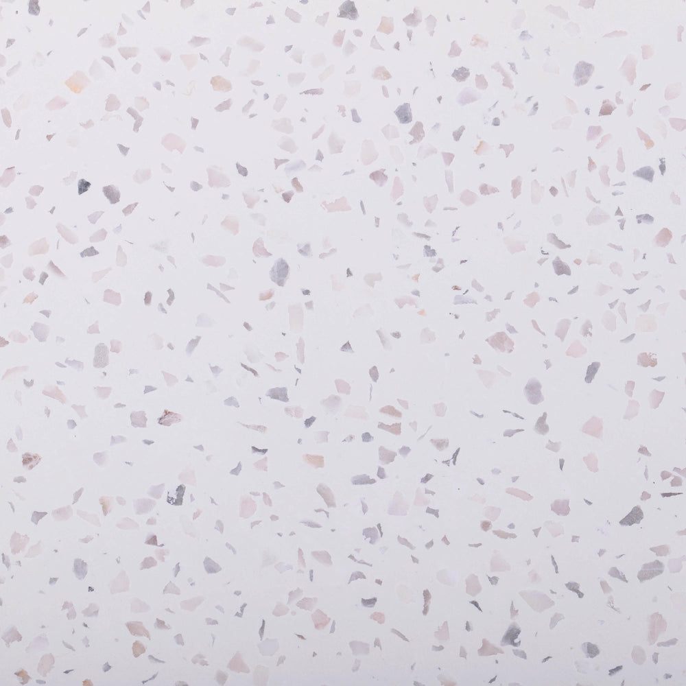 Terrazzo 27.5" Light Speckled Concrete Round Coffee Table