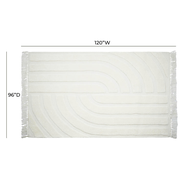 Loop White Area Rug - 8&