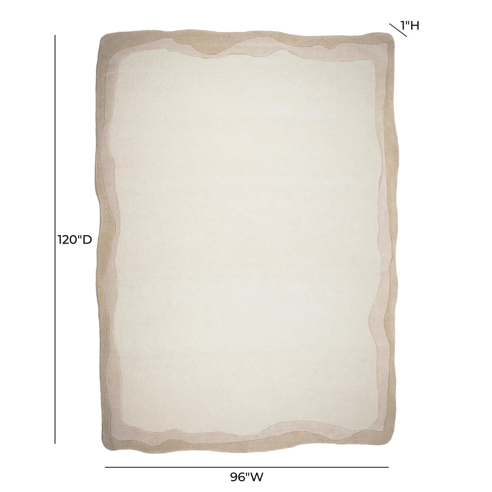 Tarba Rectangular Floor Rug - Tan / 8' x 10'