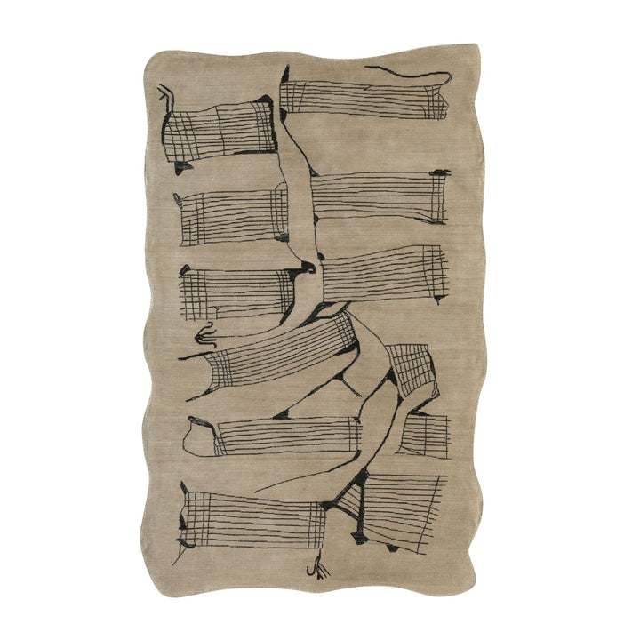 Mezzo Natural Hand Tufted Wool Area Rug 5&