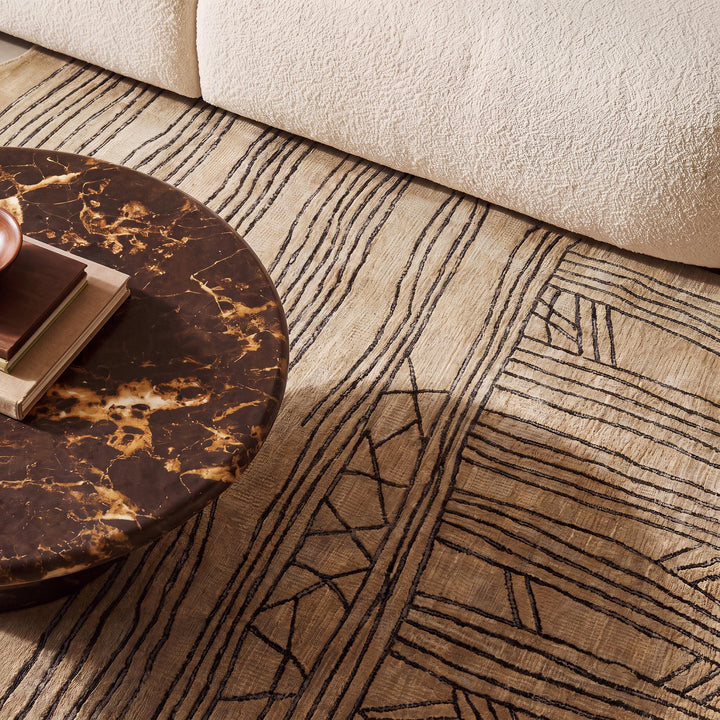 Daphne Natural Hand Tufted Wool Area Rug 5&