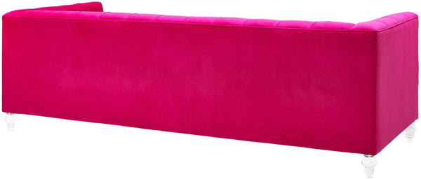 Bea 90" Low & Deep Seated Sofa Pink Velvet