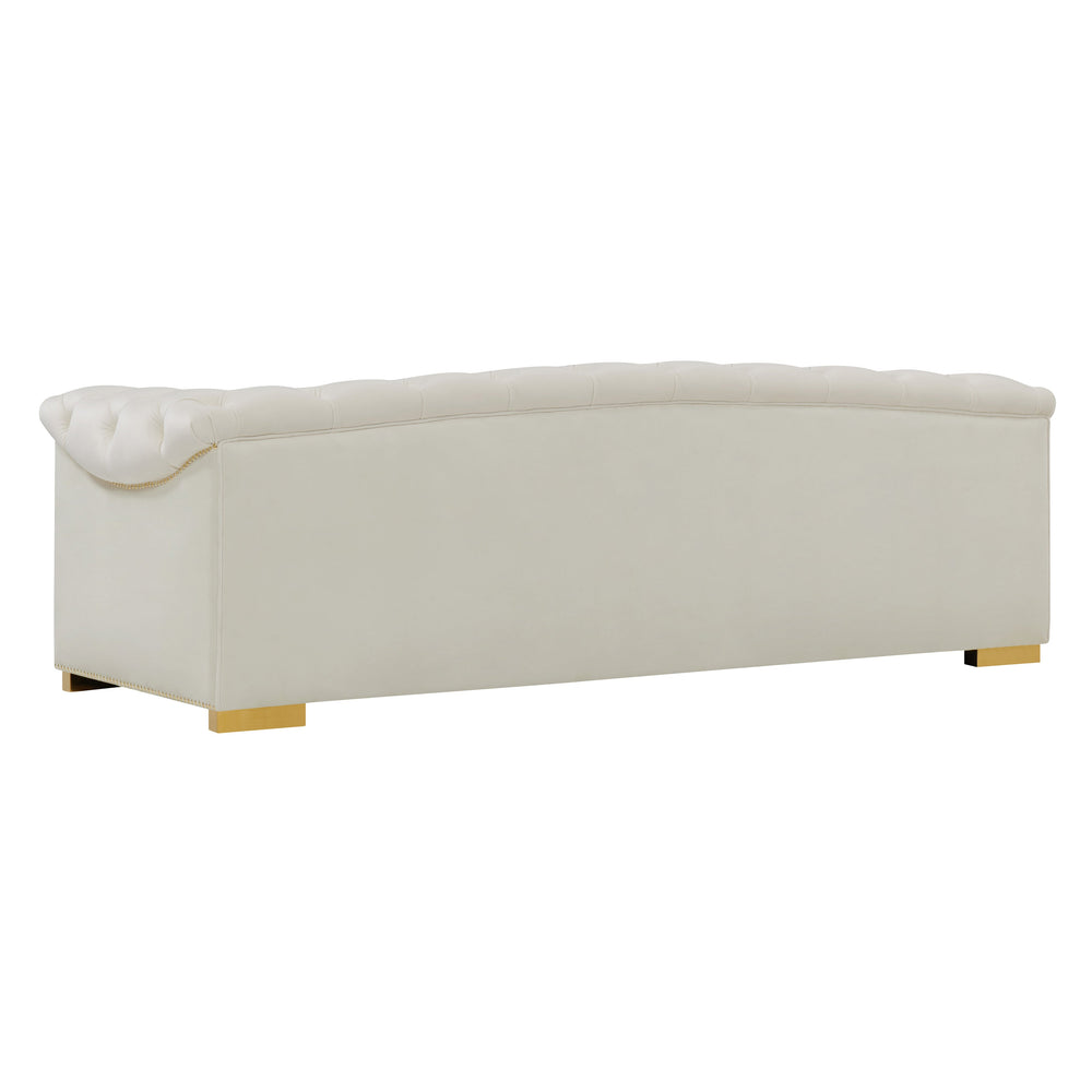 Farah 91" Performance Velvet Sofa by Inspire Me! Home Decor - Cream