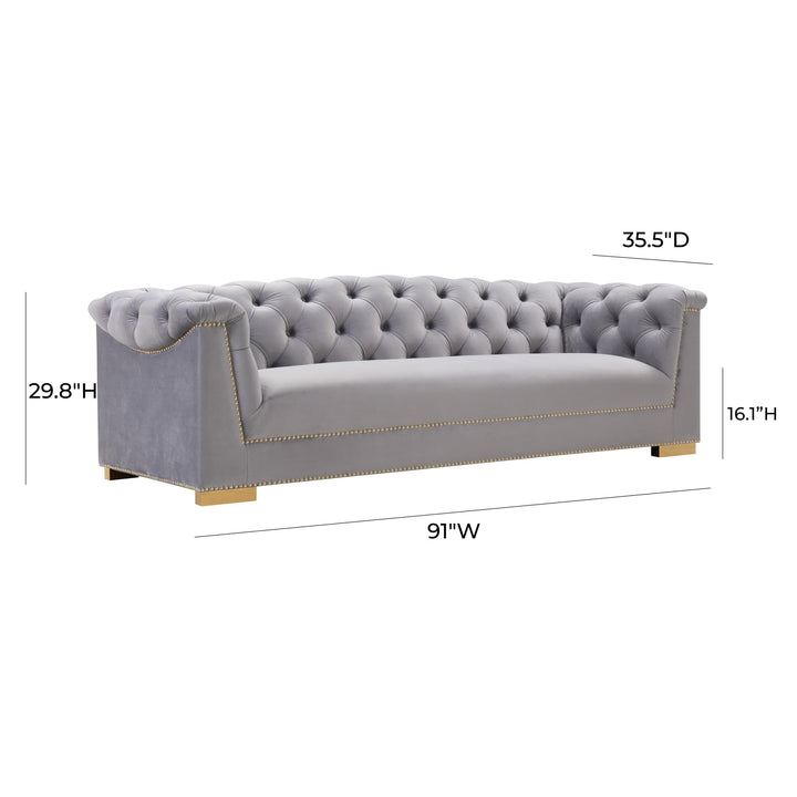 Farah 91" Performance Velvet Sofa by Inspire Me! Home Decor