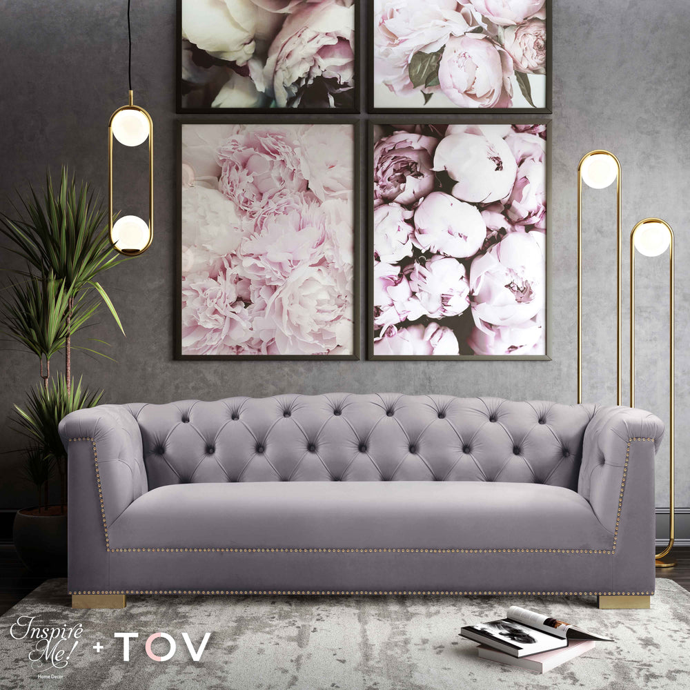 Farah 91" Performance Velvet Sofa by Inspire Me! Home Decor
