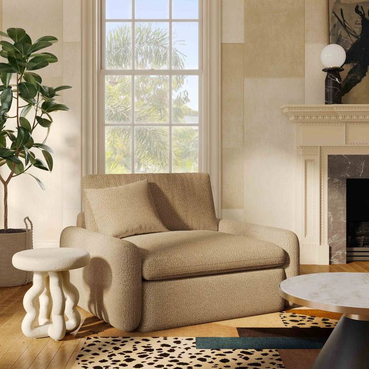 Rachelle Tan Contract-Grade Boucle Lounge Chair