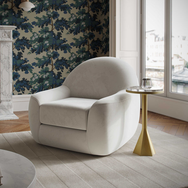 Tiago Performance Velvet Swivel Accent Chair