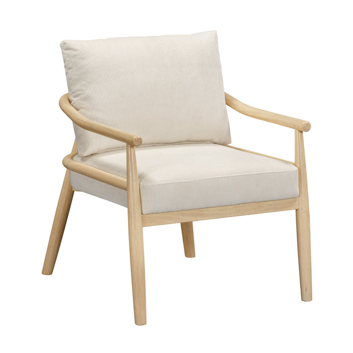 TOV Furniture Dixie Cream Performance Corduroy Accent Chair