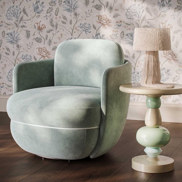 Wolfie Performance Velvet Swivel Accent Chair