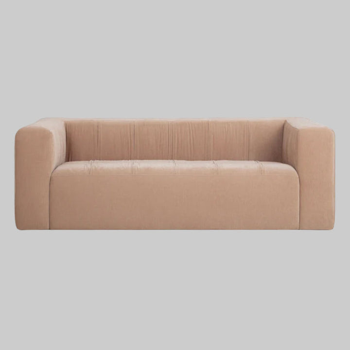 Alder 89" Upcycled Chenille Sofa - Peach