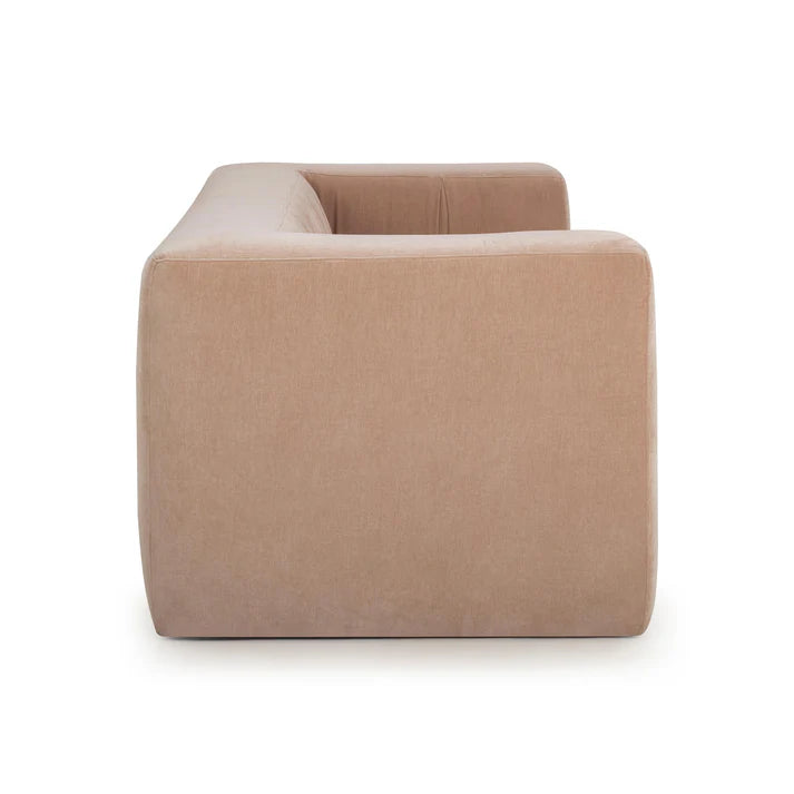Alder 89" Upcycled Chenille Sofa - Peach