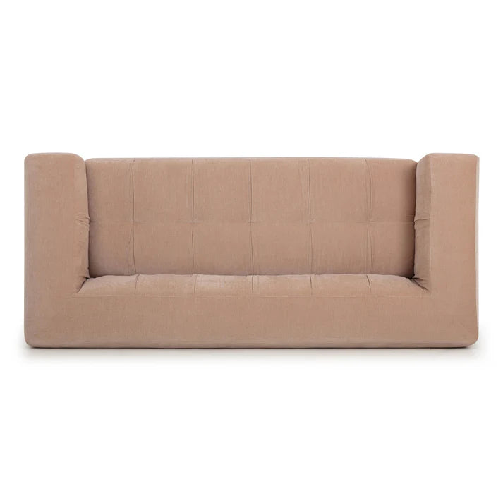 Alder 89" Upcycled Chenille Sofa - Peach