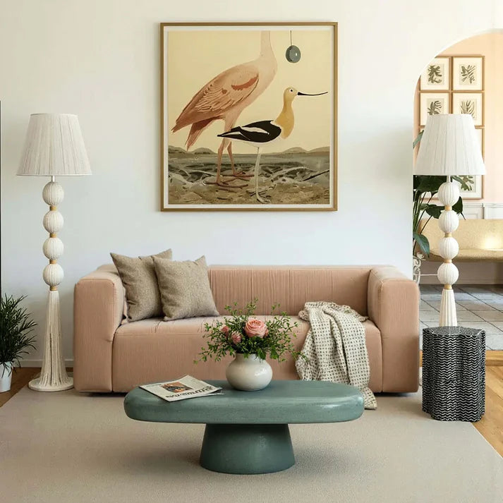 Alder 89" Upcycled Chenille Sofa - Peach