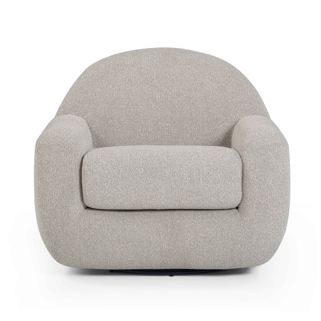 TOV Furniture Tiago Warm Grey Performance Boucle Swivel Accent Chair