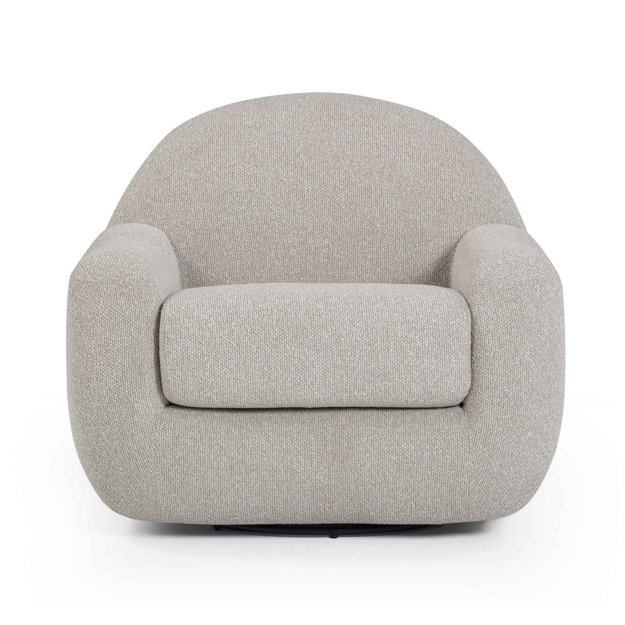 TOV Furniture Tiago Warm Grey Performance Boucle Swivel Accent Chair