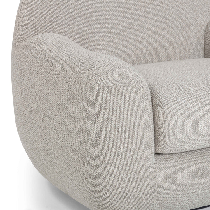 Tiago Warm Grey Performance Boucle Swivel Accent Chair