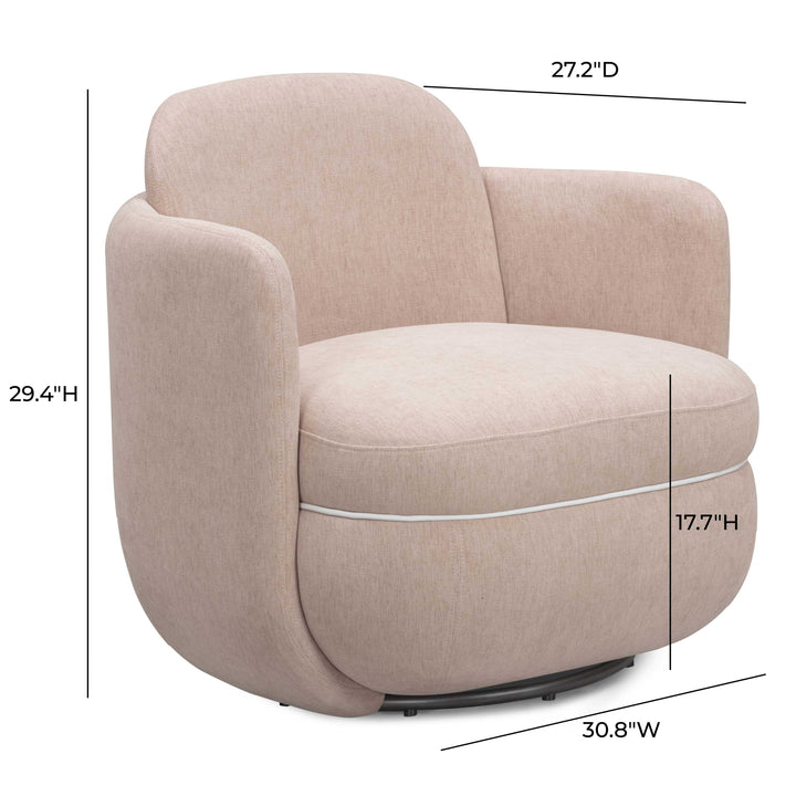 Wolfie Performance Chenille Swivel Accent Chair