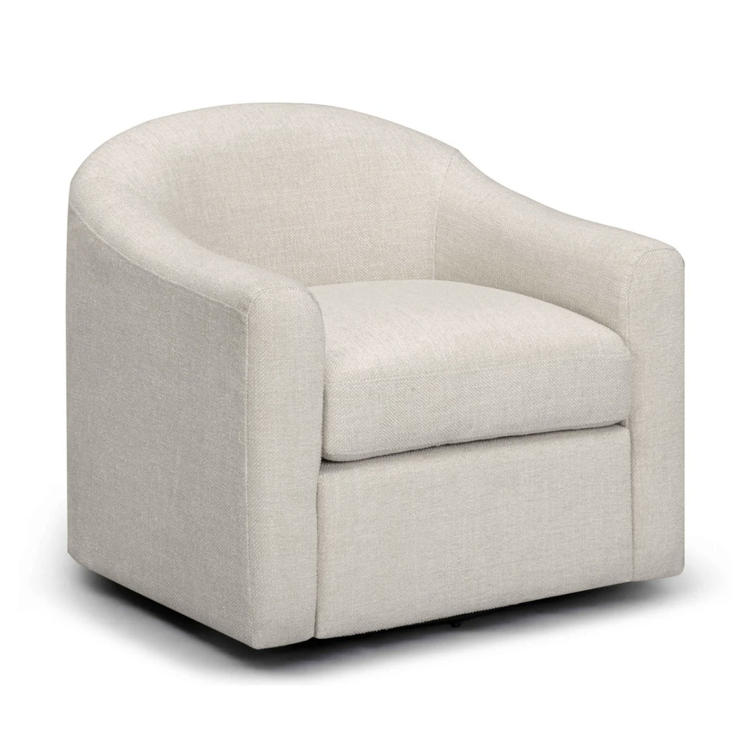 Thao Contract-Grade Basketweave Fabric Swivel Accent Chair