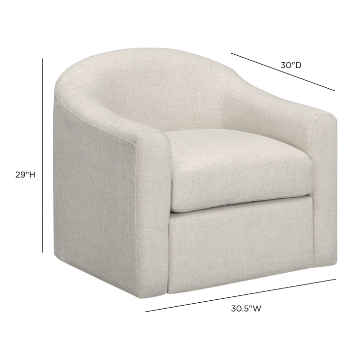 Thao Contract-Grade Basketweave Fabric Swivel Accent Chair