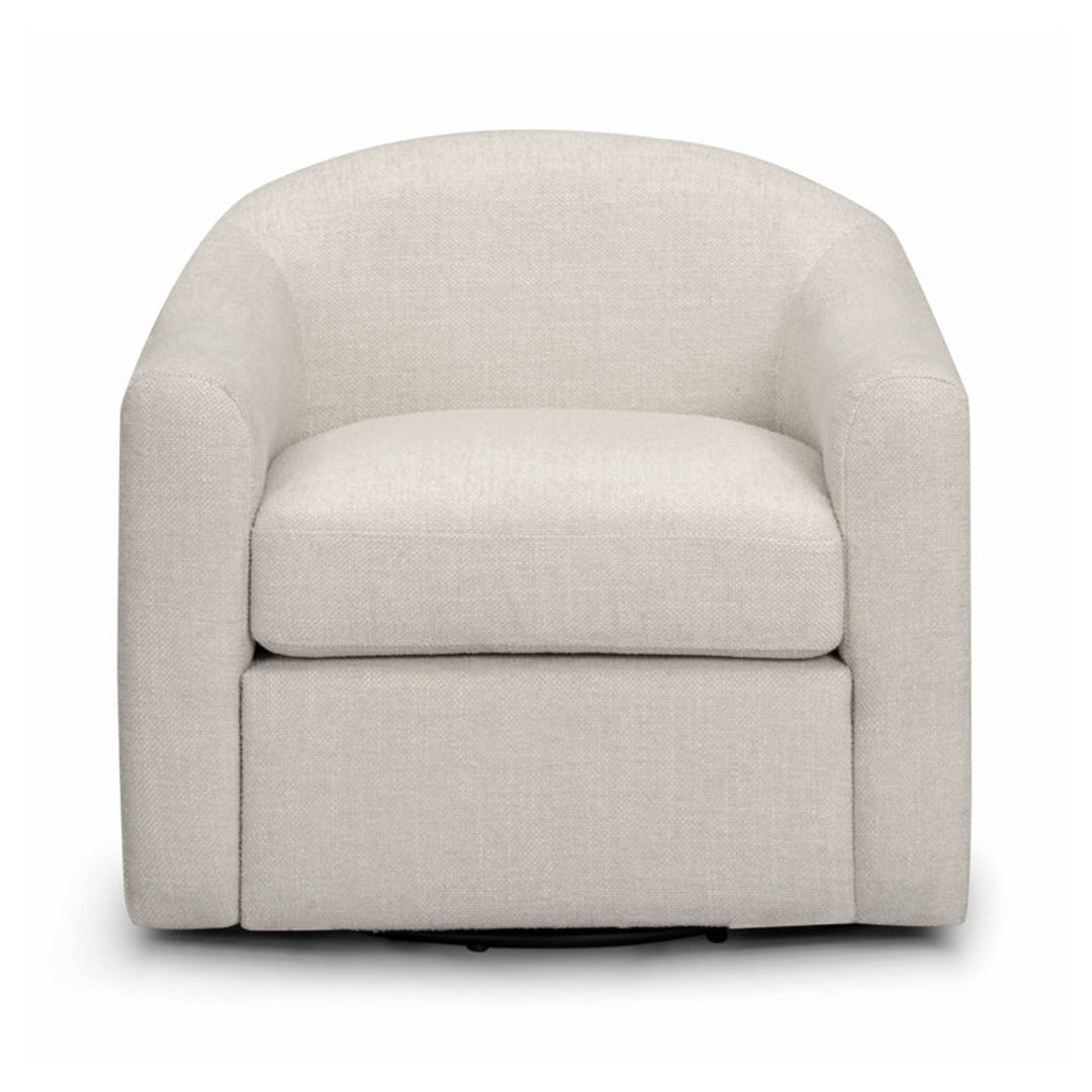 Thao Contract-Grade Basketweave Fabric Swivel Accent Chair