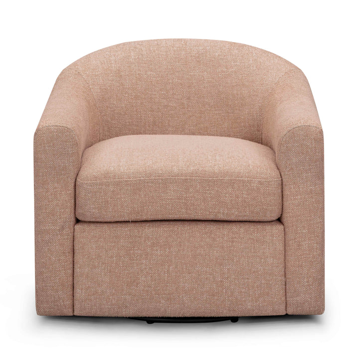 Thao Contract-Grade Basketweave Fabric Swivel Accent Chair
