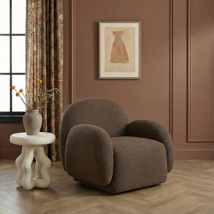 Marius Brown Boucle Accent Chair