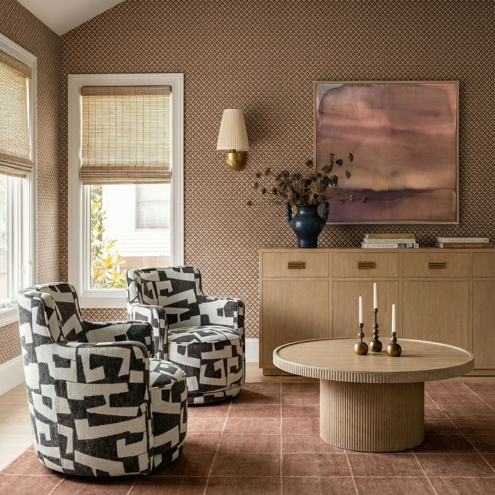 Passe Black Performance Jacquard Swivel Accent Chair
