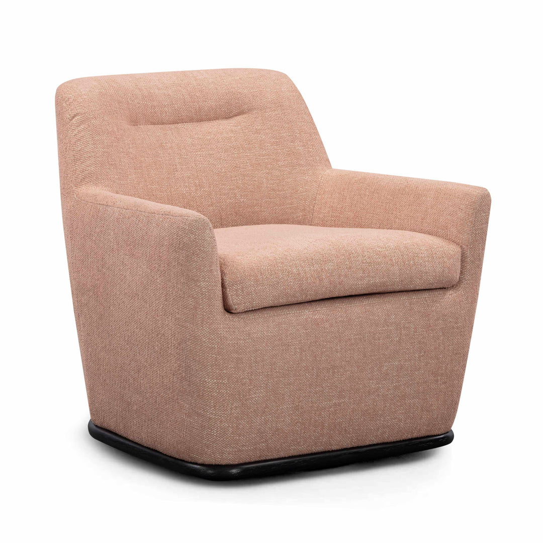 Mado Peach Textured Contract-Grade Fabric Swivel Accent Chair