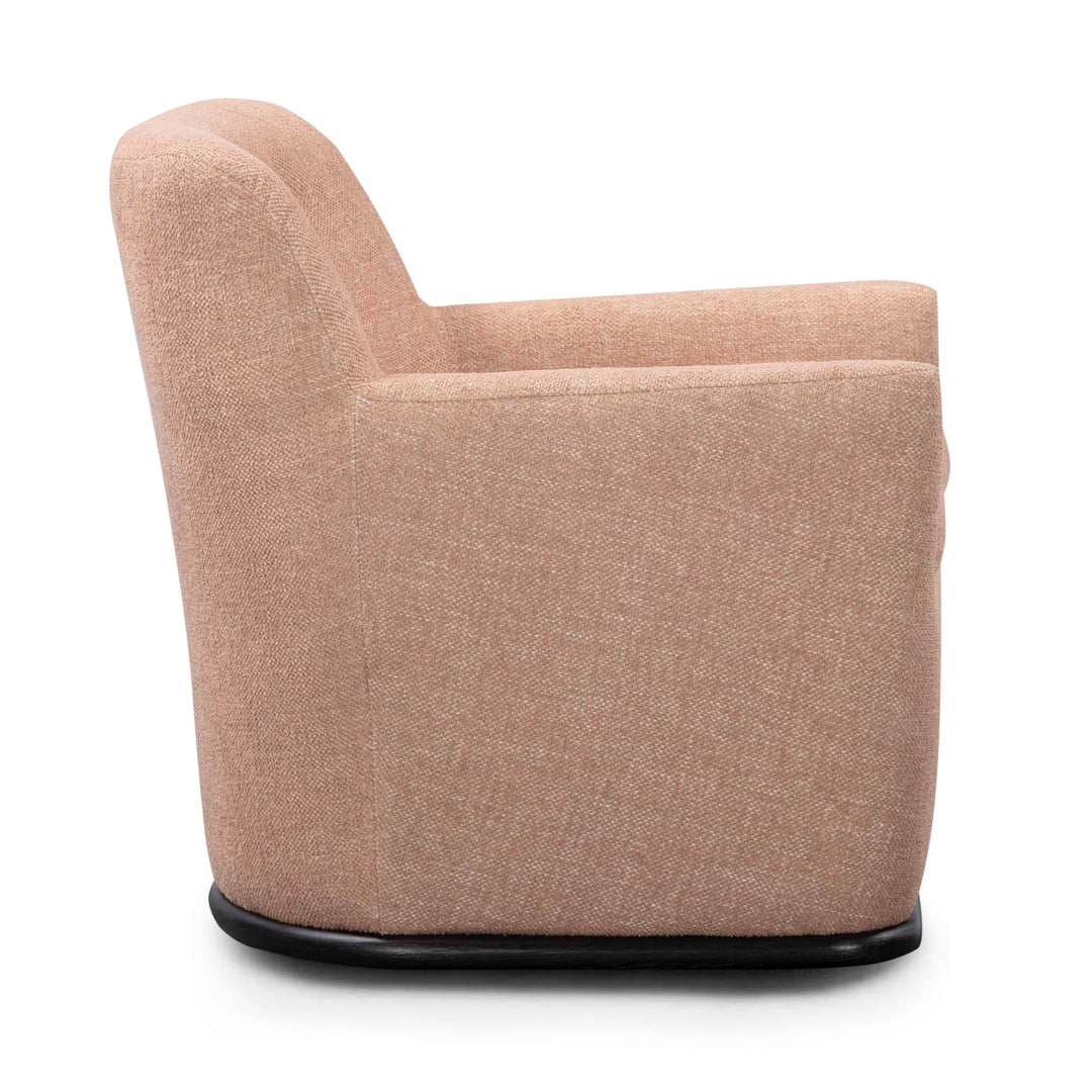 Mado Peach Textured Contract-Grade Fabric Swivel Accent Chair