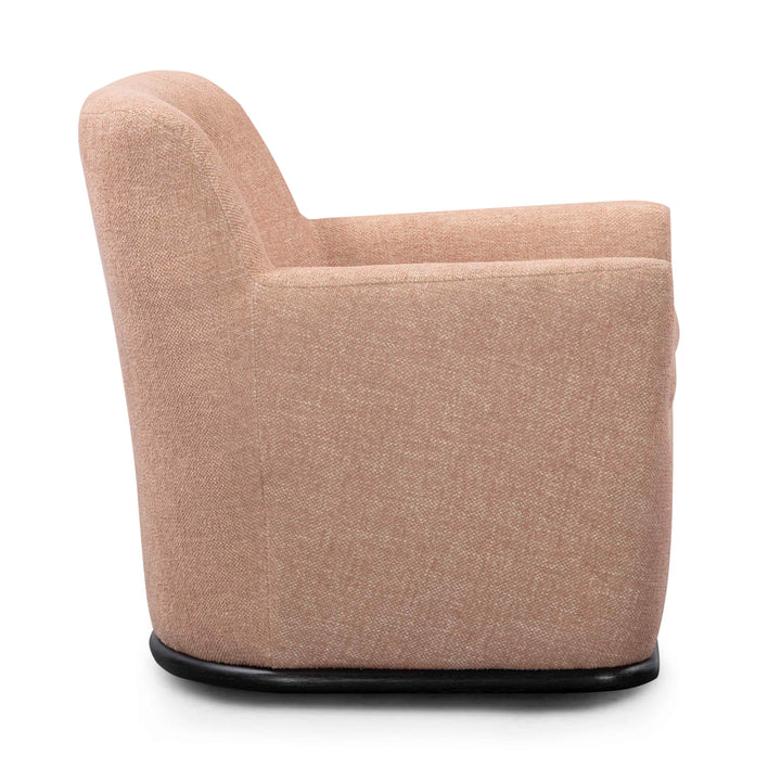 Mado Peach Textured Contract-Grade Fabric Swivel Accent Chair