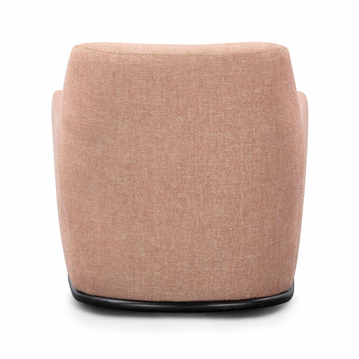 Mado Peach Textured Contract-Grade Fabric Swivel Accent Chair