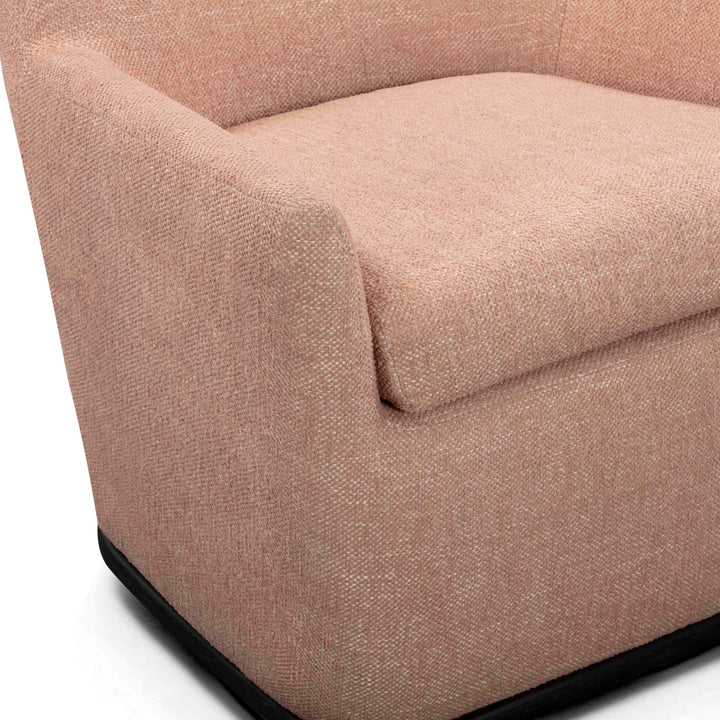 Mado Peach Textured Contract-Grade Fabric Swivel Accent Chair
