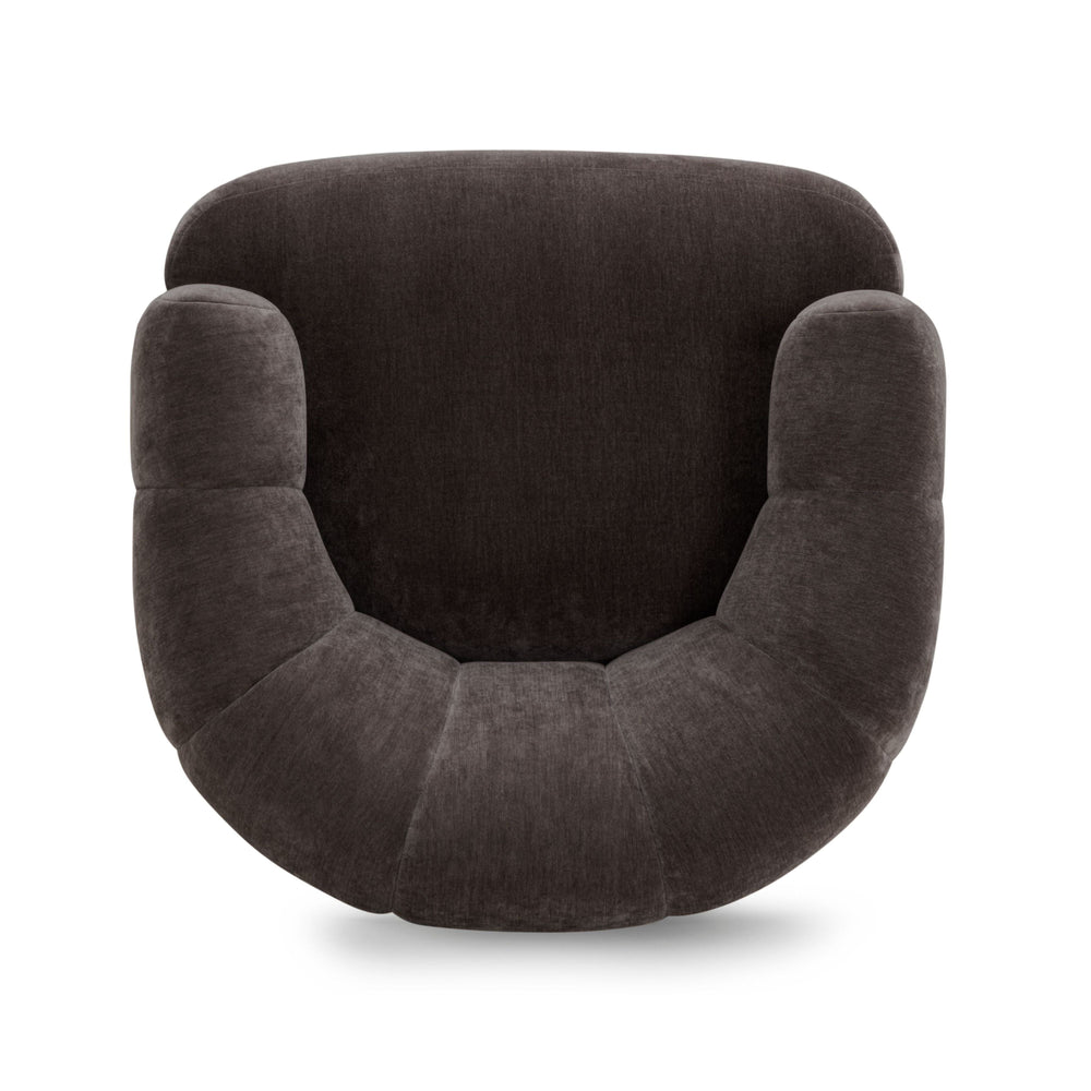 Jasmine Upcycled Contract-Grade Basketweave Fabric Swivel Accent Chair