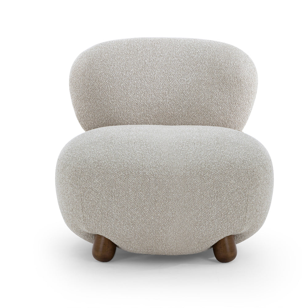 Pucker Warm Grey Performance Boucle Accent Chair