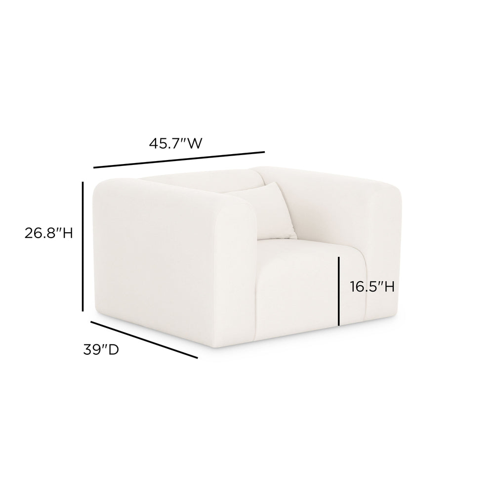 Tarra Cream Performance Chenille Accent Chair
