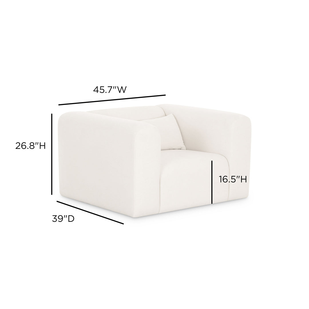 Tarra Cream Performance Chenille Accent Chair