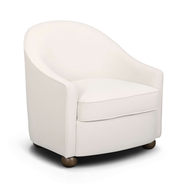 Cettie Performance Velvet Accent Chair - Cream