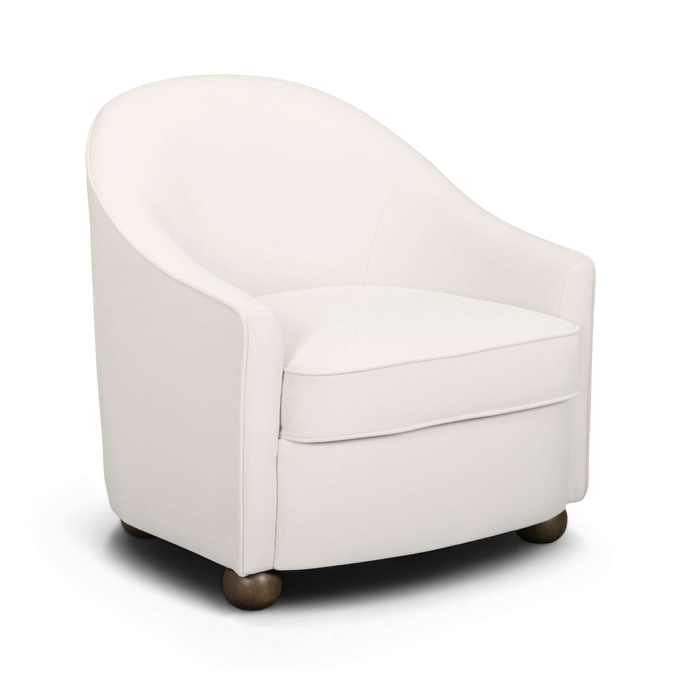 Cettie Performance Velvet Accent Chair - Cream