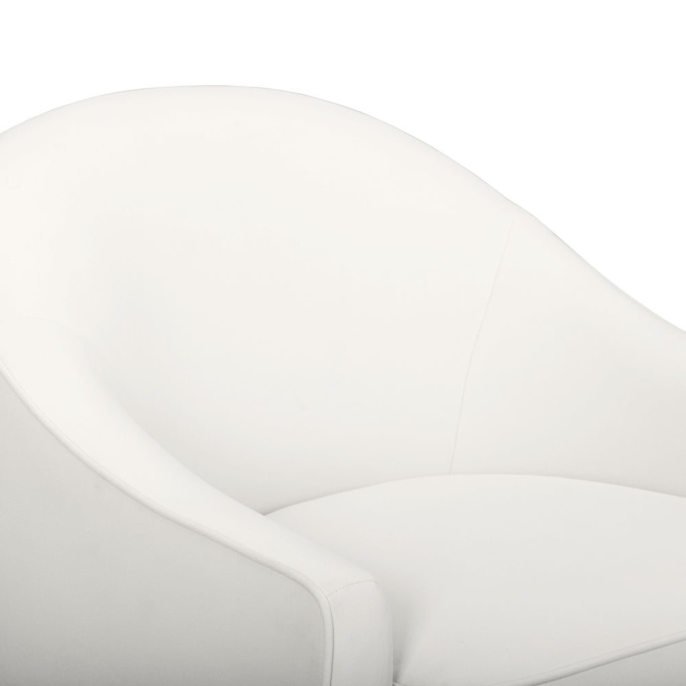 Cettie Performance Velvet Accent Chair - Cream