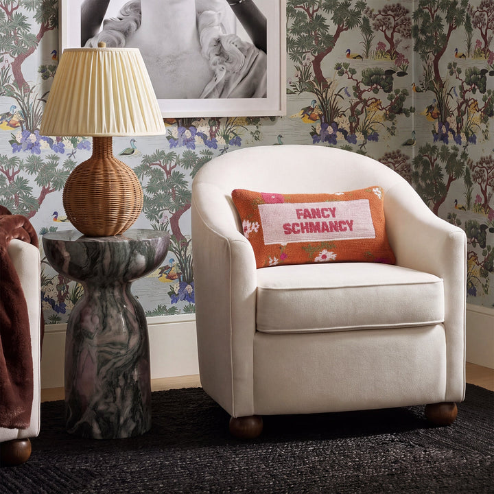 Cettie Performance Velvet Accent Chair - Cream