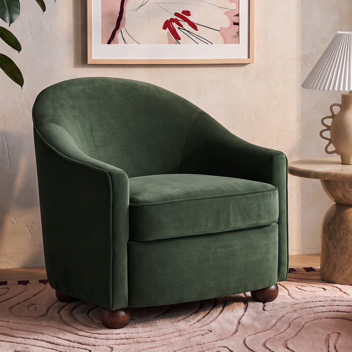 Cettie Performance Velvet Accent Chair