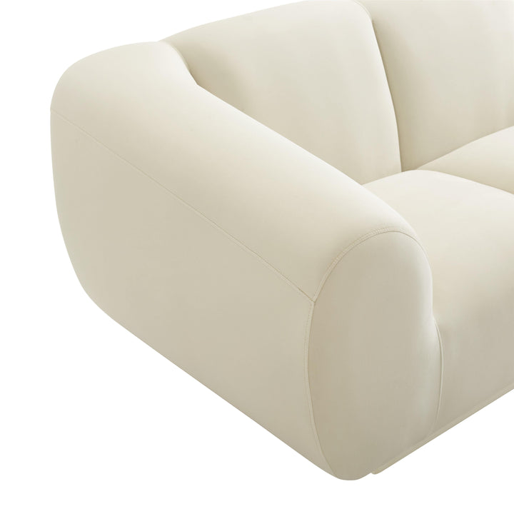 Emmet 90" Performance Velvet Sofa - Cream